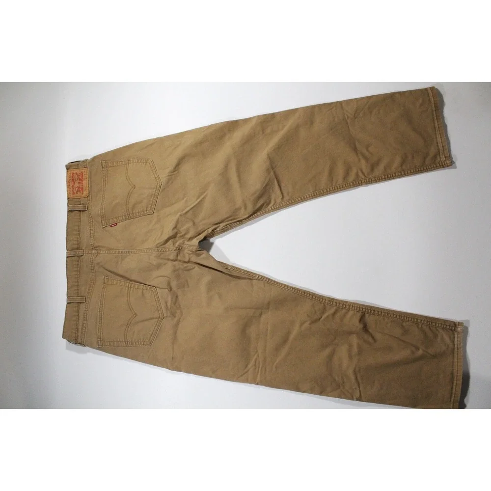 Levis 505 Pants Mens 40x28 (Tag 40x30) Brown Straight Leg Regular Fit Denim Jean